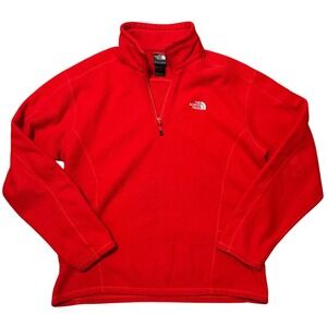 The North Face Red Fleece 1/4 Zip Pullover Sweater Men's Size XL